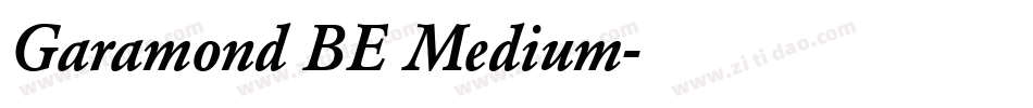 Garamond BE Medium字体转换